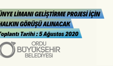 Ünye Limanı Projesi İçin Toplantı Yapılacak