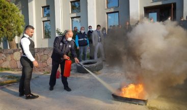 Ayvalık’ta belediye personeline afet ve acil durum tatbikatı