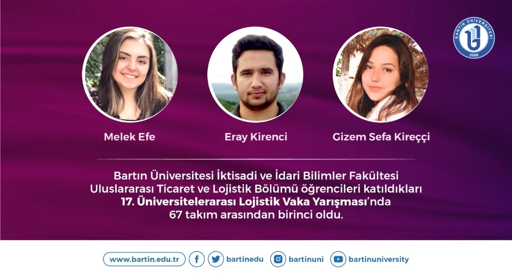 Bartın Üniversitesi Öğrencilerine Birincilik