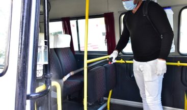 İncirliova’da dolmuşlar dezenfekte edildi