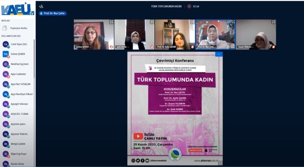 KAEÜ’de ‘Türk Toplumunda Kadın’ konulu panel düzenlendi
