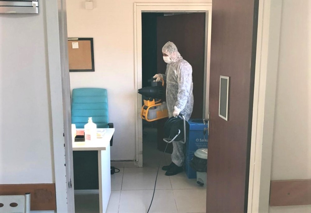 Körfez Devlet Hastanesi Günlük Dezenfekte Ediliyor