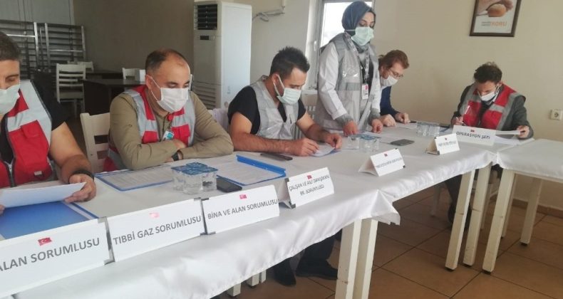 Korona virüs nedeniyle tatbikat masa başı olarak gerçekleştirildi