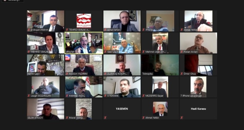 Türkiye genelinde emlak odalarının temsilcileri uzaktan eğitim programı kapsamında bir araya geldi