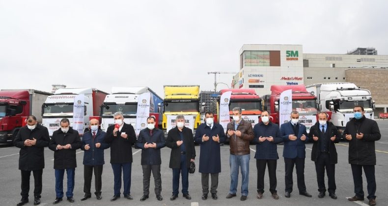 7 tır yardım malzemesi ihtiyaç sahipleri için yola çıktı