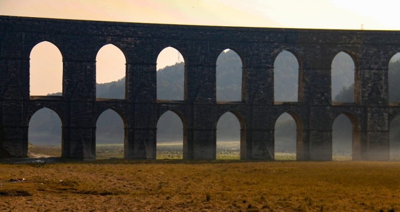 Alibeyköy Barajında korkutan görüntü