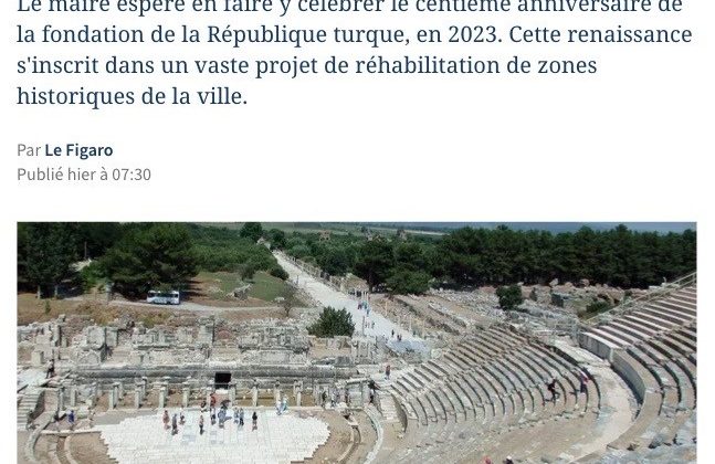 Başkan Soyer’in Smyrna Antik Tiyatrosu açıklaması dünya basınında