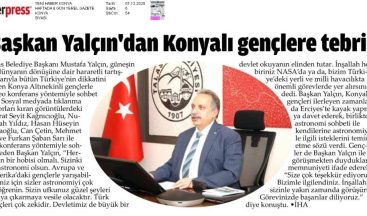 Başkan Yalçın’ın ’Uzay sohbeti’ Konya’da da yankı buldu