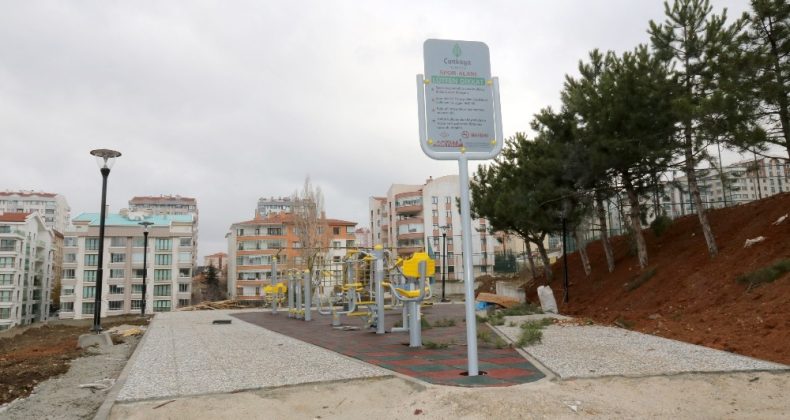 Başkent’e kazandırılan Karapınar Spor Parkı’nda sona doğru