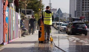 Başkent’te görme engellilere yerli üretim kılavuz çizgi makinesi yardımcı oluyor
