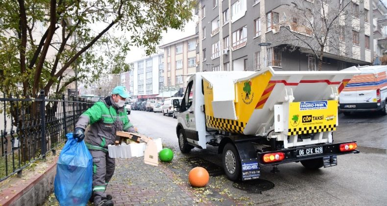 Başkent’te mini damperli ‘Çöp Taksi’ler dar sokakları hızlıca temizleyecek