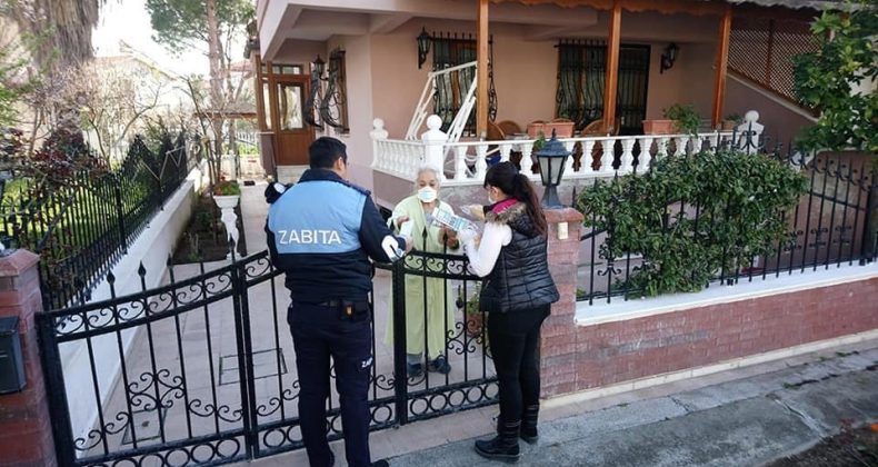 Burhaniye’de karantinada olanlara belediye desteği