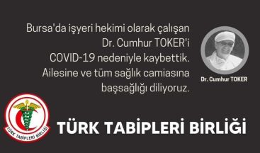 Bursa’da bir doktor daha koronavirüs sebebiyle hayatını kaybetti