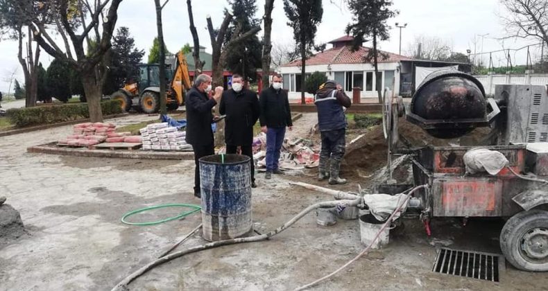 Çay bahçesi ve yapay şelale yenileniyor