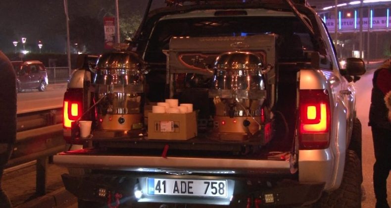 Denetimde çorba dağıtımı