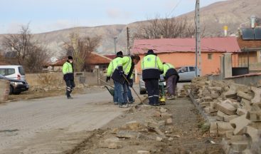 Erzincan’da yol ve kaldırım çalışmaları