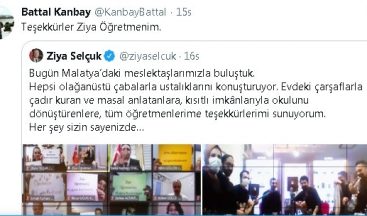 Evdeki imkanları okula dönüştürenlere teşekkür