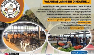 İvrindi’de pazar yerlerinin günleri değişti