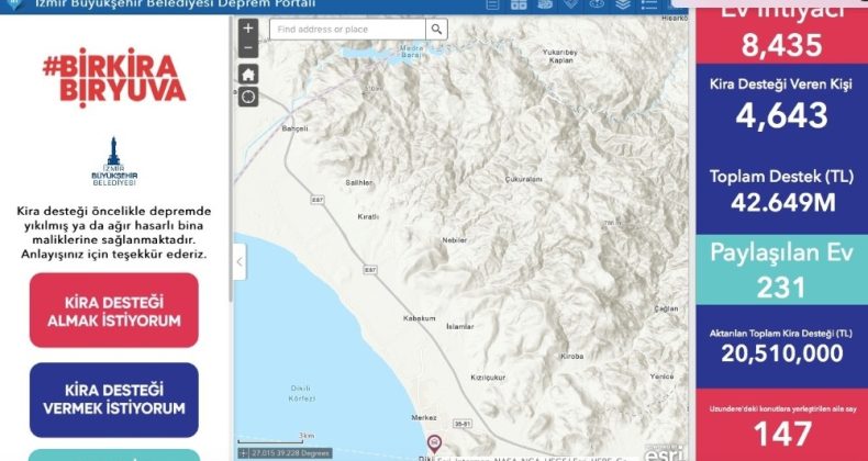 İzmir’de depremzedelere kira desteği 42 milyonu aştı