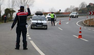Jandarmadan dronlu, köpekli korona virüs denetimi