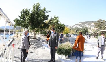 Kalkan Sahil Bandı projesi çalışmaları sürüyor..