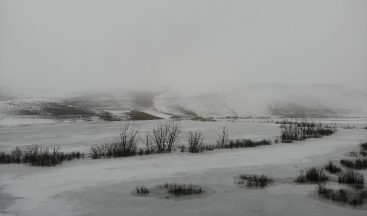 Kars’ın soğuğu baraj dondurdu