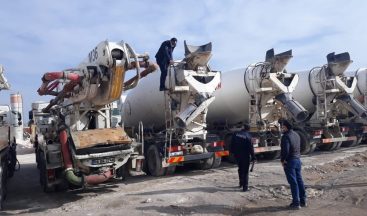 Kilis’te beton mikserleri denetlendi