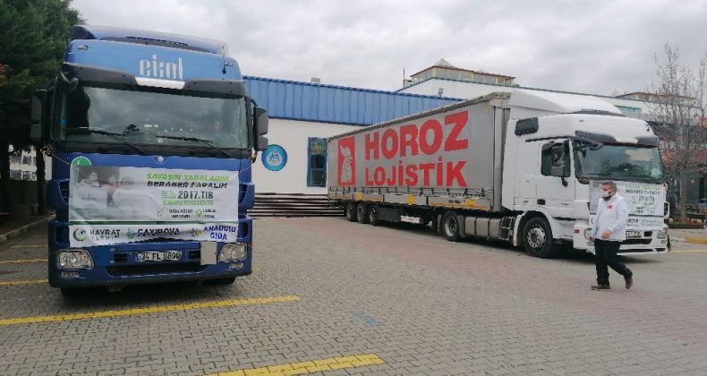 Kocaeli’den Suriye’ye 2 tır yardım malzemesi gönderildi