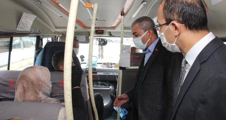 Koçarlı’da toplu taşıma araçlarında Korona virüs denetimi yapıldı