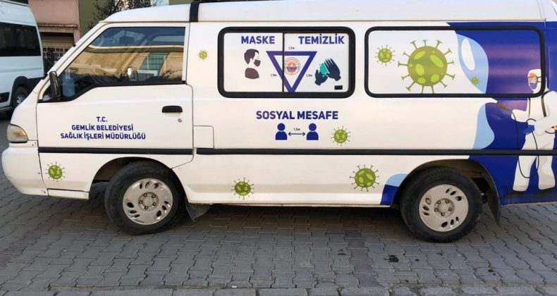 Korona savaşçıları Gemlik sokaklarında