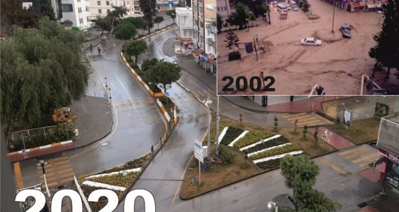 Kuşadası sağanak yağmura teslim olmadı