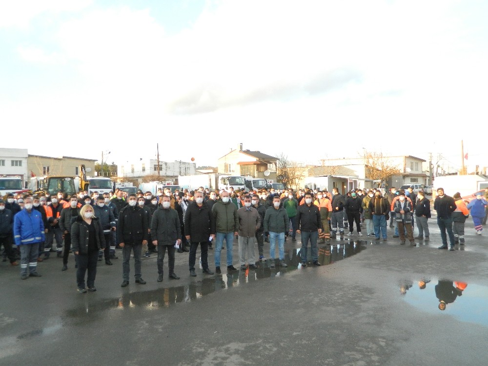 Lüleburgaz Belediye işçilerinin eylemi sürüyor