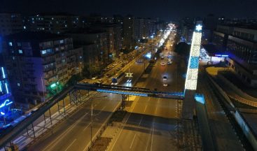 Manisa gece ışıklandırmalarıyla göz kamaştırıyor