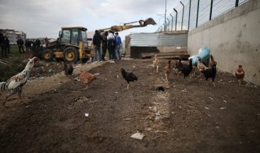 Milyonluk arazideki gecekondu kümesler toma ve çevik kuvvet eşliğinde yıkıldı