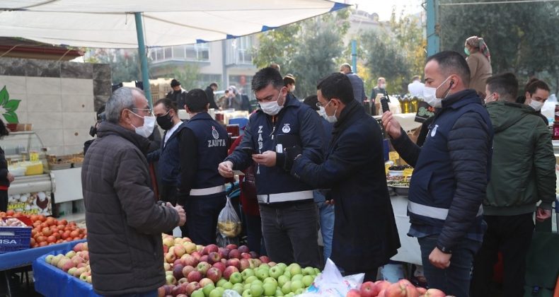 Pamukkale zabıtasından pazar yerlerinde denetim