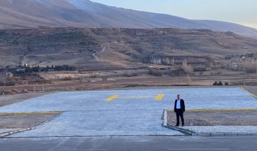 Pınarbaşı’da hasta sevkini rahatlatan helikopter pisti