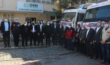 Şanlıurfa’dan Suriye’ye 2 tır yardım malzemesi gönderildi