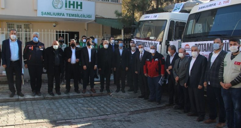 Şanlıurfa’dan Suriye’ye 2 tır yardım malzemesi gönderildi