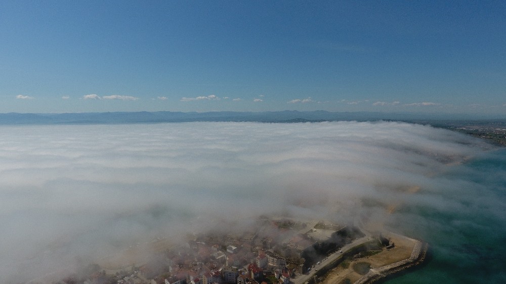Sinop’a sis çöktü, kartpostallık görüntü ortaya çıktı