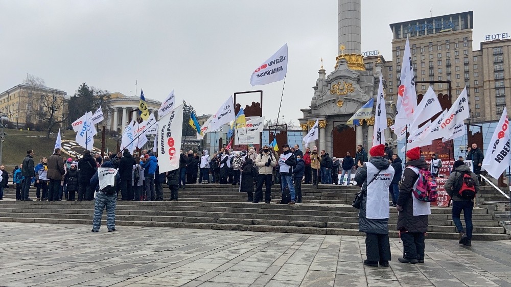 Ukrayna’da karantina karşıtı protestolar devam ediyor
