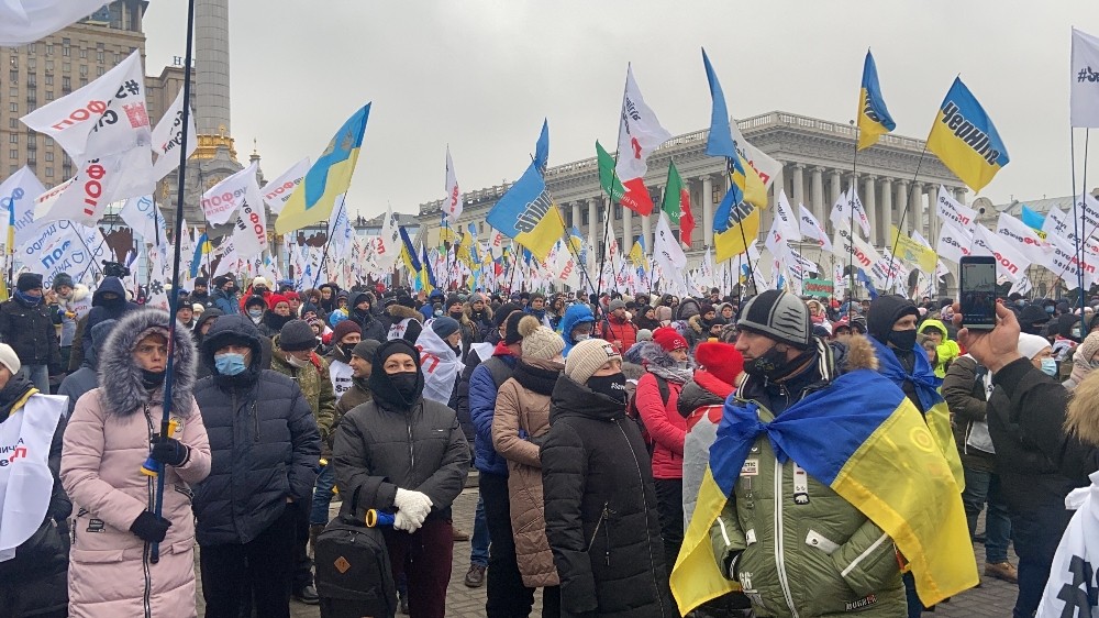 Ukrayna’daki işletme sahibi protestoculara maddi destek