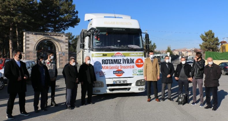 Ürgüp’ten Suriye’ye 1 tır yardım tırı gönderildi