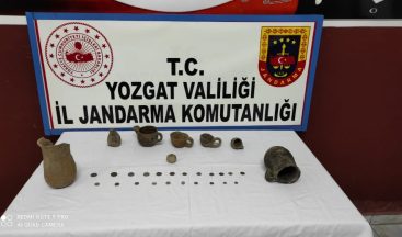 Yozgat’ta farklı dönemlere ait 30 parça tarihi eser ele geçirildi