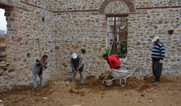 Alanya Gülevşen Camii’nin ana duvarları tamamlandı
