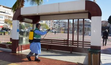 Aliağa’da ortak kullanım alanları dezenfekte ediliyor