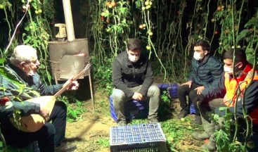 Antalya’da seralarda sazlı sözlü ’Don’ nöbeti başladı