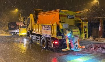 Başkan Yüksel, karla mücadele ekiplerini gece boyunca yalnız bırakmadı