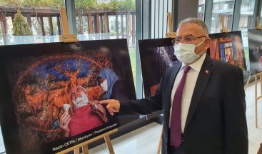 Başkanlar ’Pandemi ile Yaşam’ konuşu sergiyi gezdi