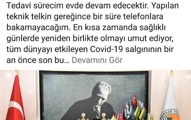 Belediye Başkanı Yılmaz’ın Covid-19 testi pozitif çıktı