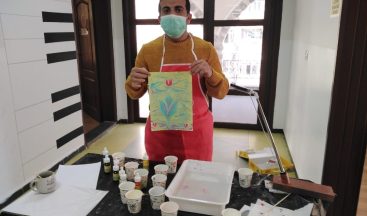 Bilgi Evi öğrencilerinden ebru sanatına yoğun ilgi